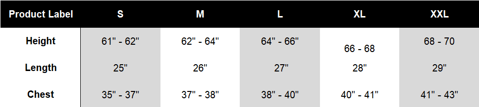 Size Chart's