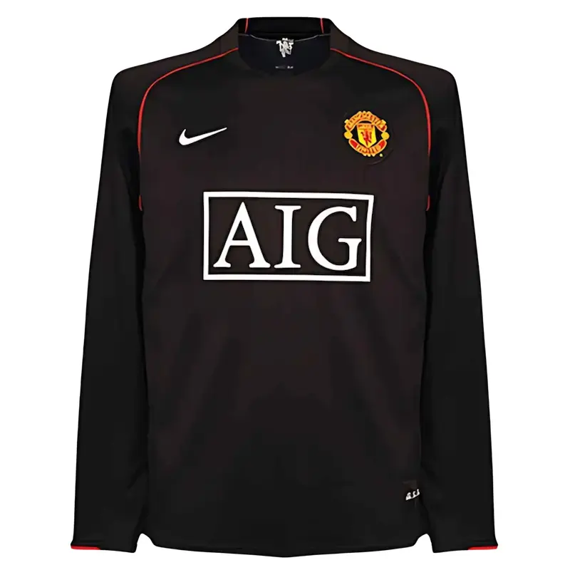 07/08 Man U Long Sleeve Away Retro Jersey Front