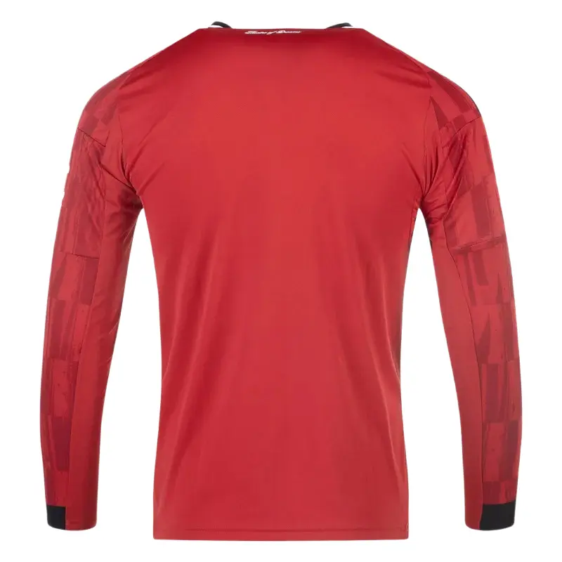 25/26 Manchester United Home Long Sleeve Jersey Back
