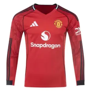 25/26 Manchester United Home Long Sleeve Jersey Front