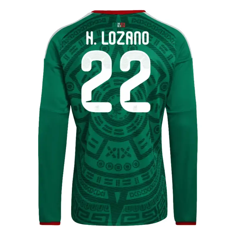 Hirving Lozano 2026 Mexico Long Sleeve Home Jersey Back
