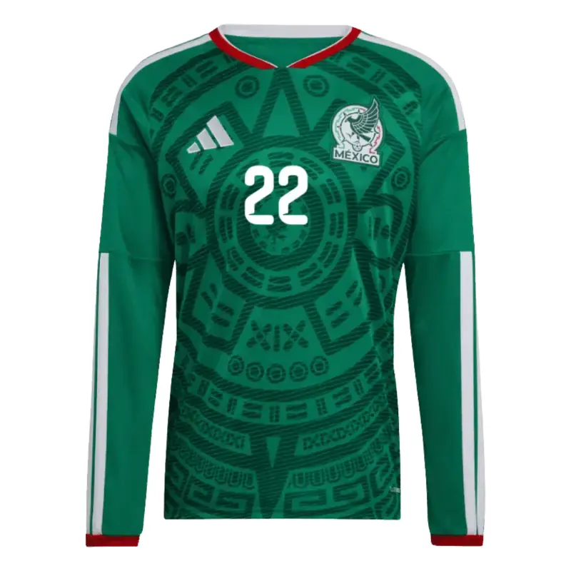 Hirving Lozano 2026 Mexico Long Sleeve Home Jersey Front