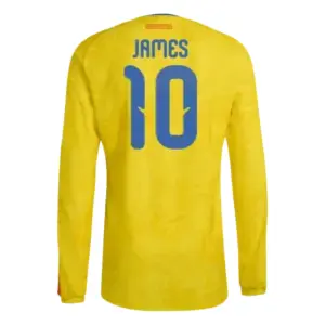 James Rodriguez 2026 Colombia Long Sleeve Home Jersey Back