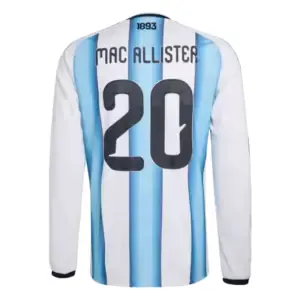 Alexis Mac Allister 2026 Argentina Long Sleeve Home Jersey Back
