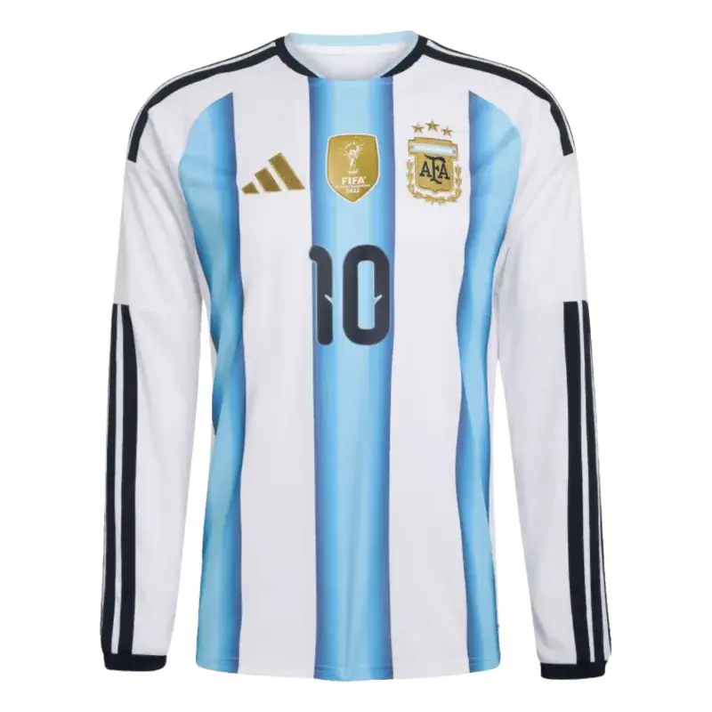 Lionel Messi 2026 Argentina Long Sleeve Home Jersey Front