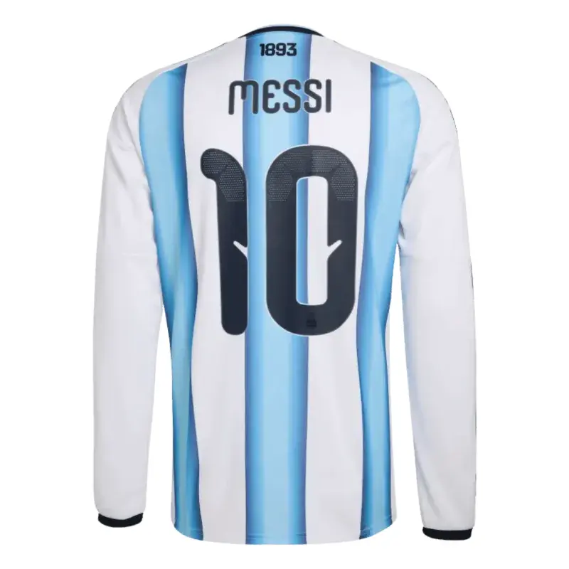 Lionel Messi 2026 Argentina Long Sleeve Home Jersey Back