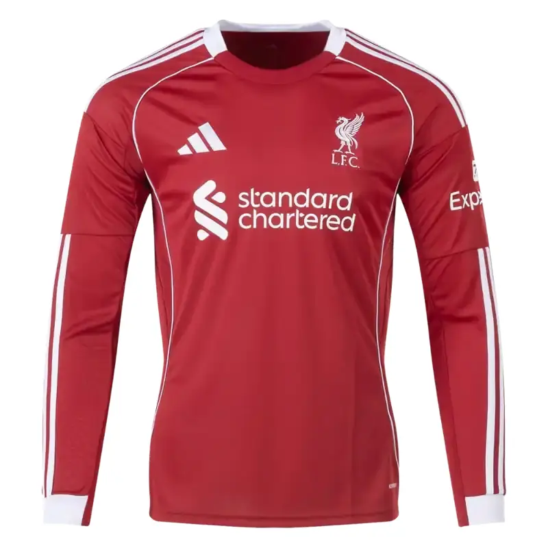 2026 Liverpool Home Long Sleeve Jersey Front