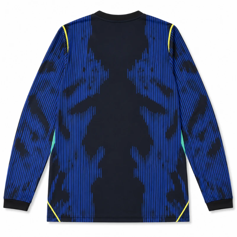 2026 Brazil Away Long Sleeve Jersey Front Back