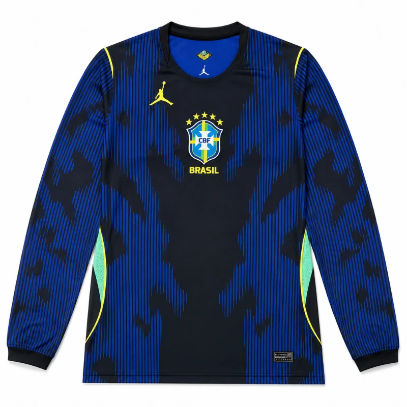 2026 Brazil Away Long Sleeve Jersey Front Front