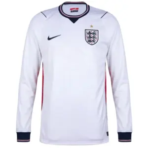 2026 England Home Long Sleeve Jersey Front